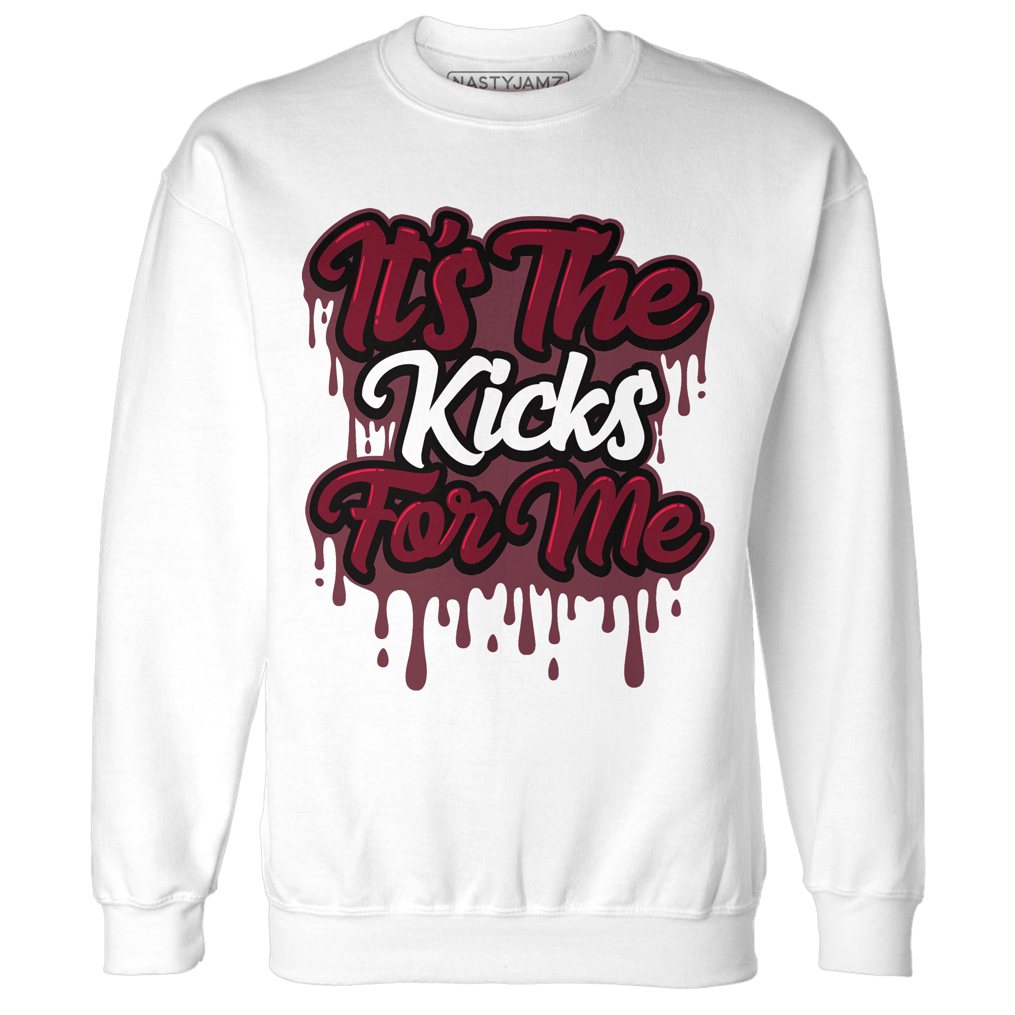 High White Team Red 1s Sweatshirt Match Its The Kicks - NastyJamz