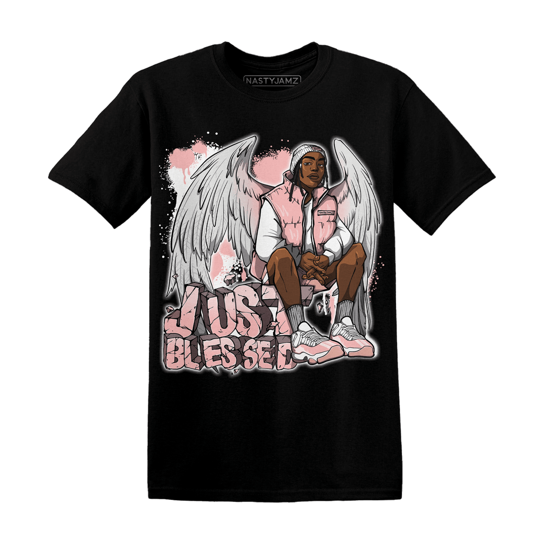 Low Legend Pink 11s T Shirt Match Just Blessed - NastyJamz