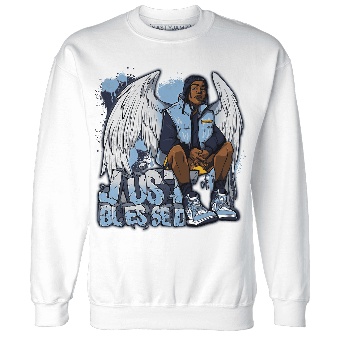 First In Flight 1s Sweatshirt Match Just Blessed - NastyJamz