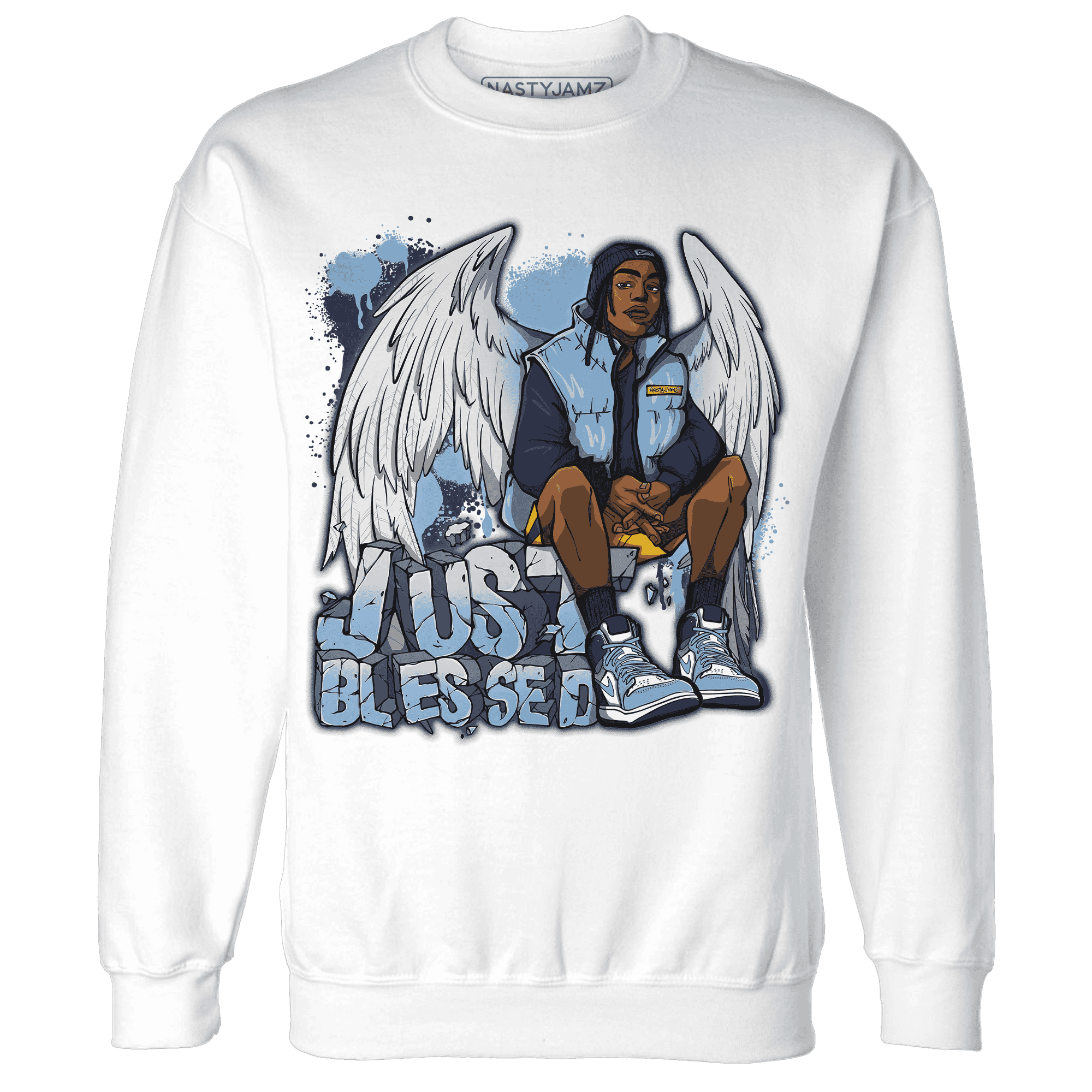 First In Flight 1s Sweatshirt Match Just Blessed - NastyJamz