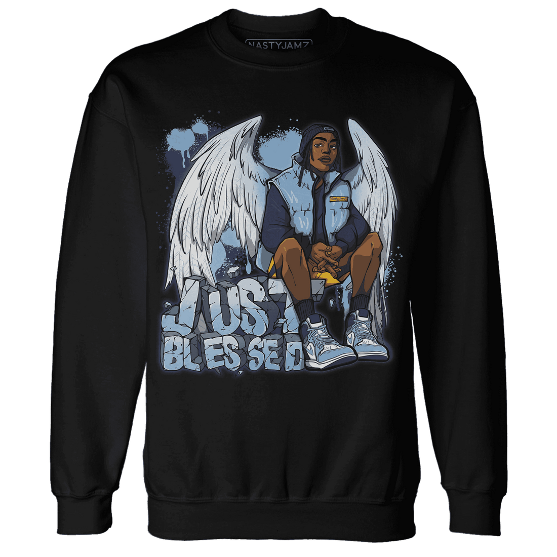 First In Flight 1s Sweatshirt Match Just Blessed - NastyJamz