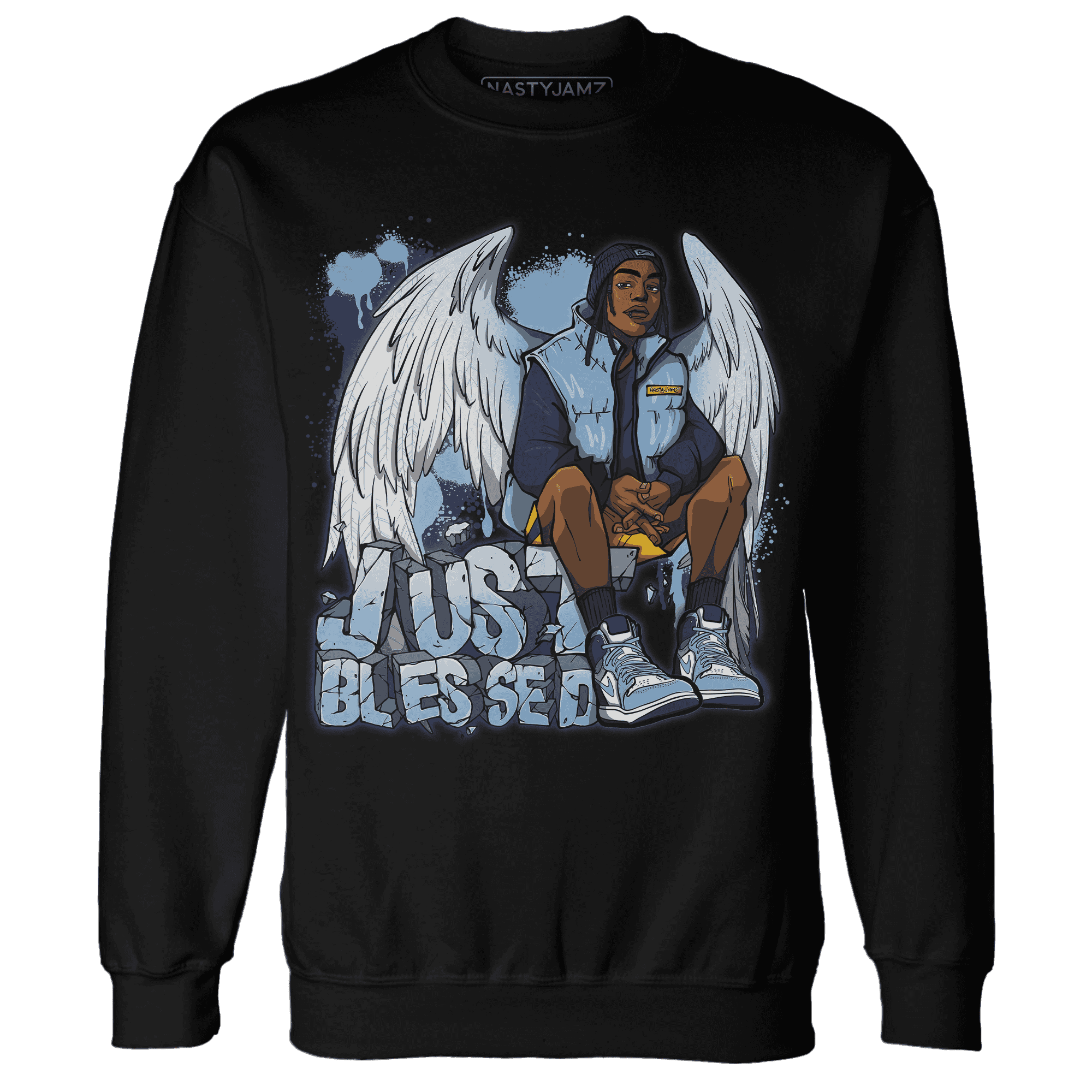First In Flight 1s Sweatshirt Match Just Blessed - NastyJamz