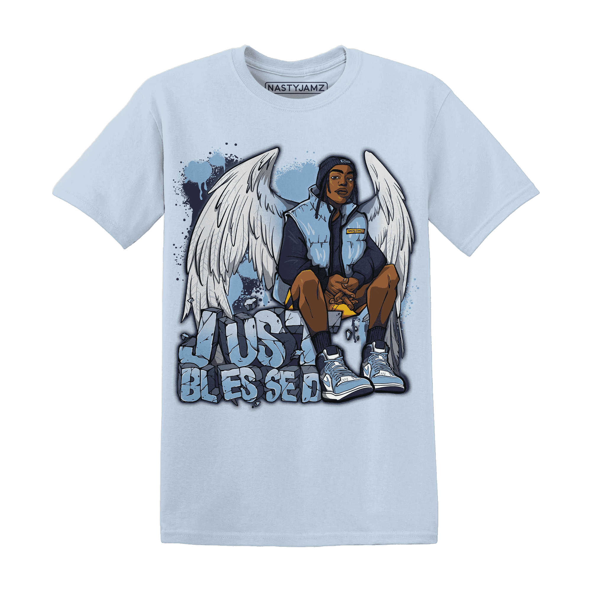 First In Flight 1s T Shirt Match Just Blessed - NastyJamz