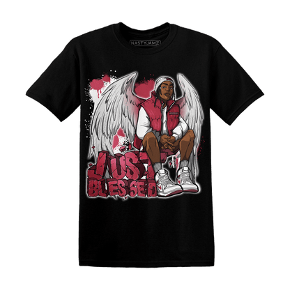 High 85 Metallic Burgundy 1s T Shirt Match Just Blessed - NastyJamz