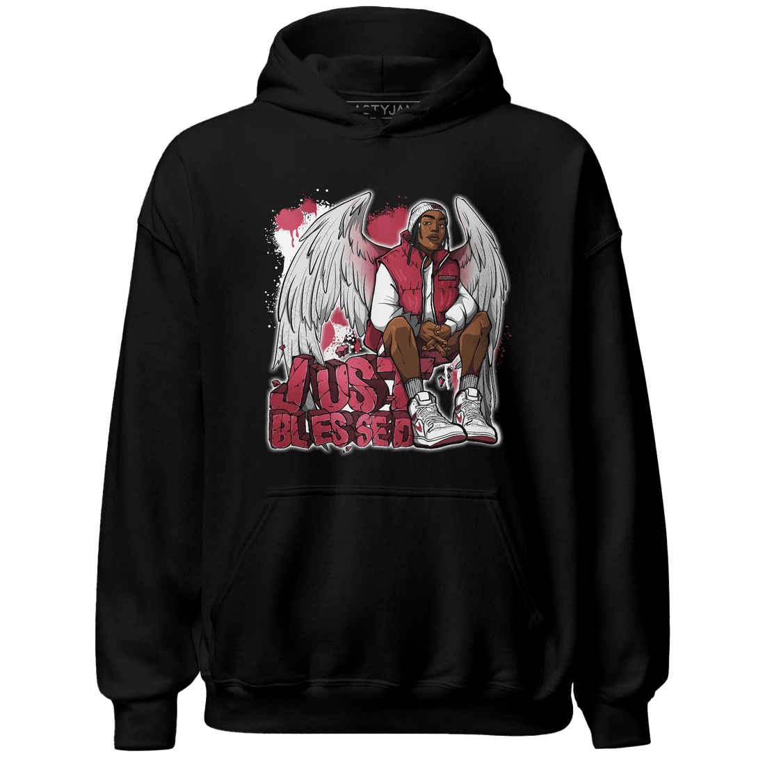 High 85 Metallic Burgundy 1s Hoodie Match Just Blessed - NastyJamz