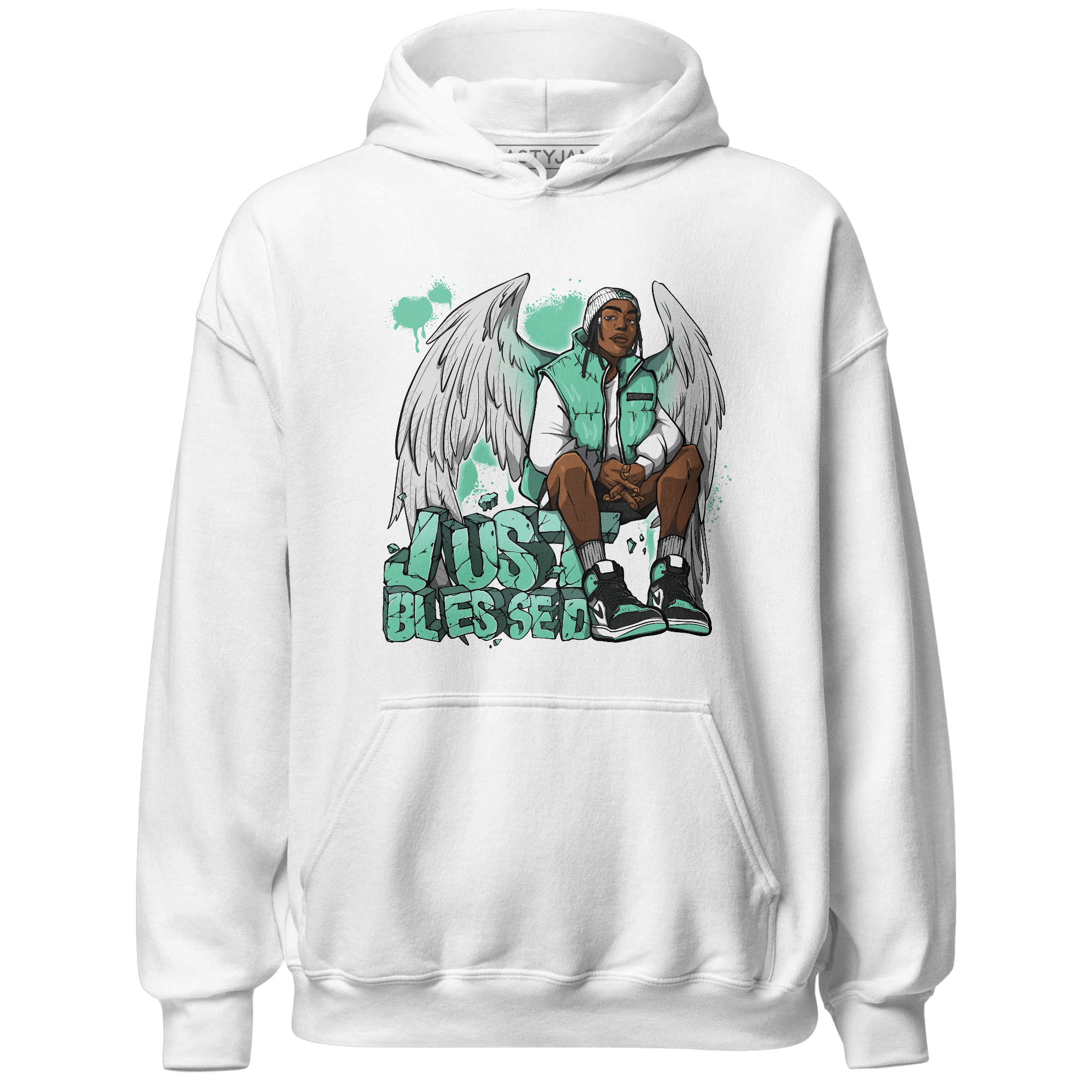 High OG Green Glow 1s Hoodie Match Just Blessed - NastyJamz
