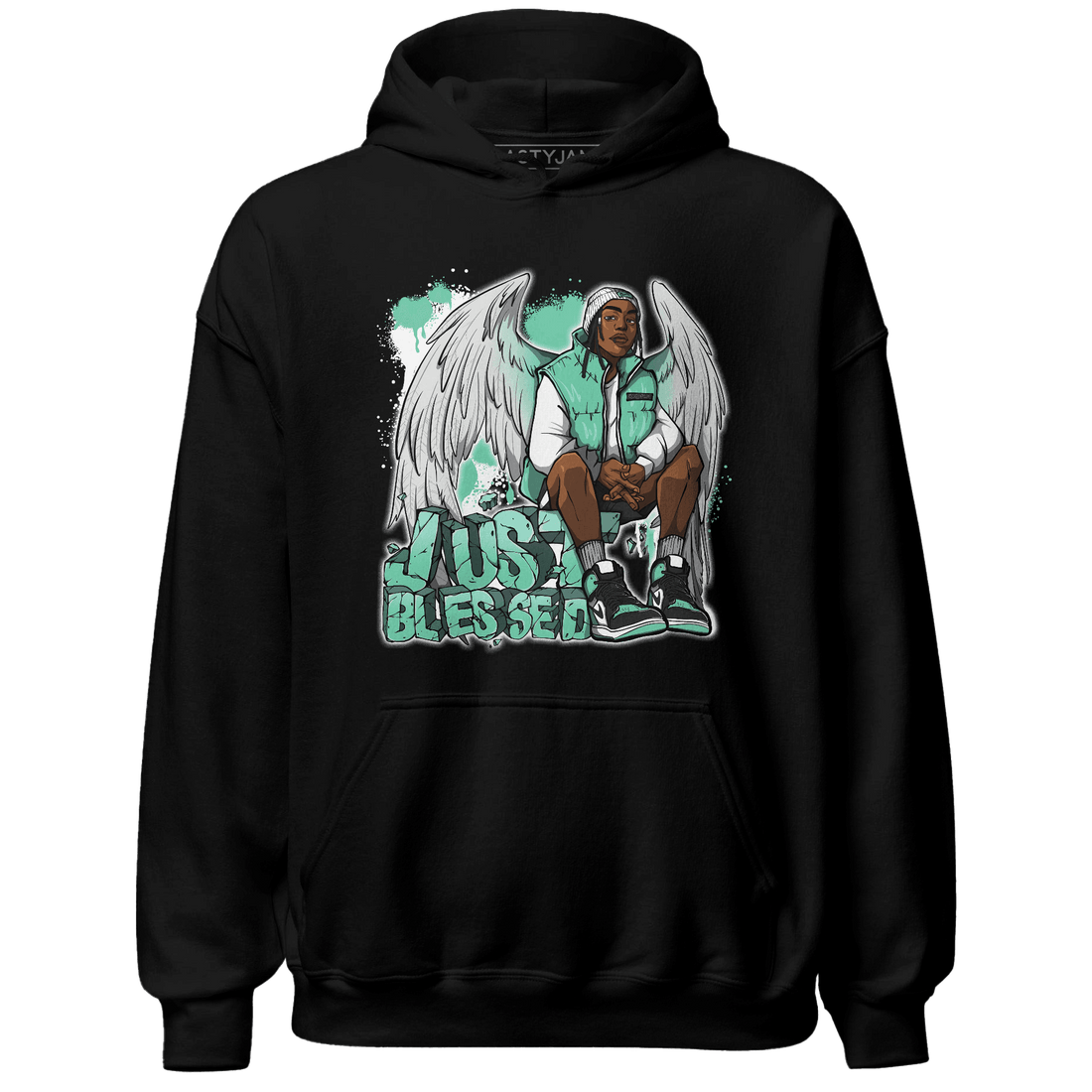 High OG Green Glow 1s Hoodie Match Just Blessed - NastyJamz