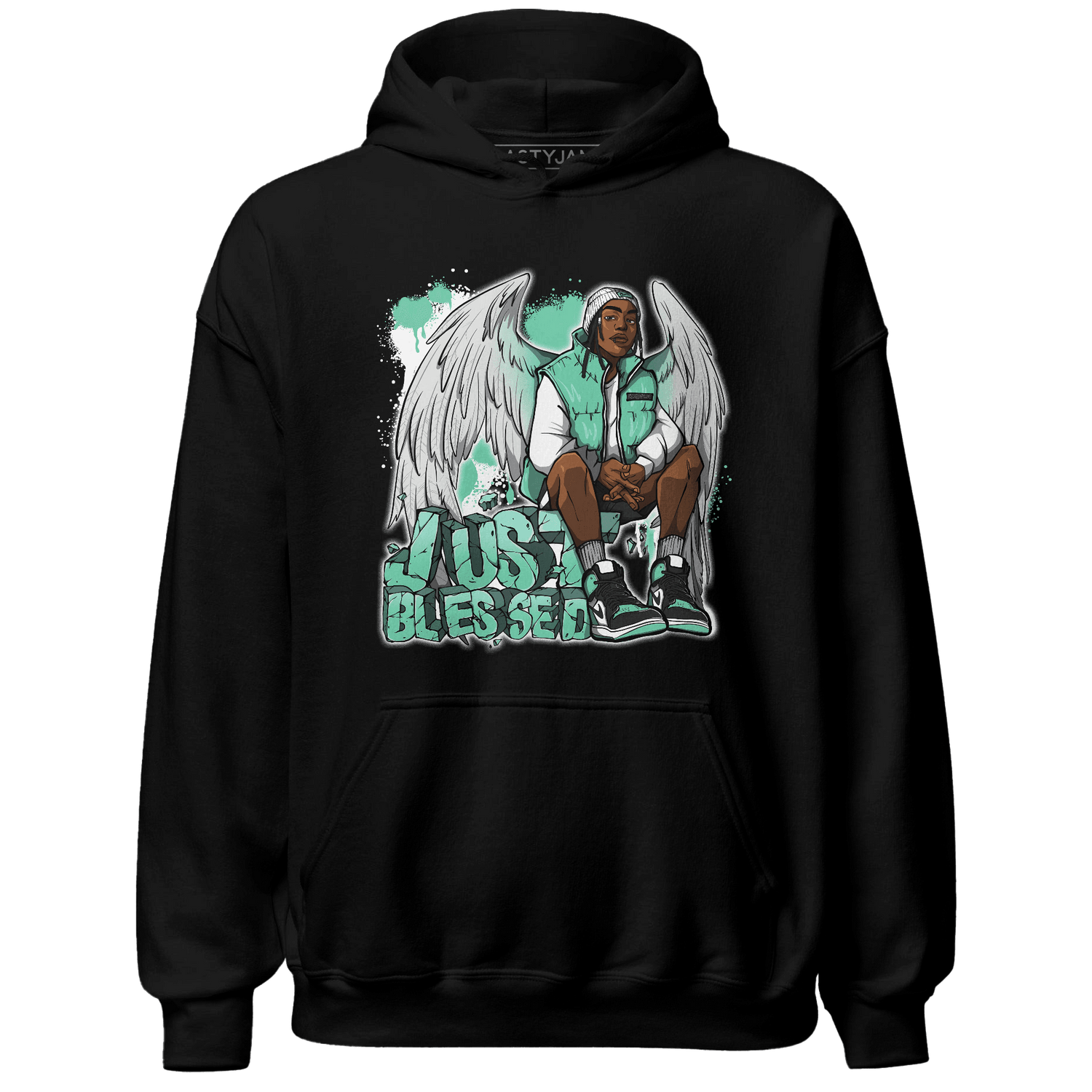High OG Green Glow 1s Hoodie Match Just Blessed - NastyJamz