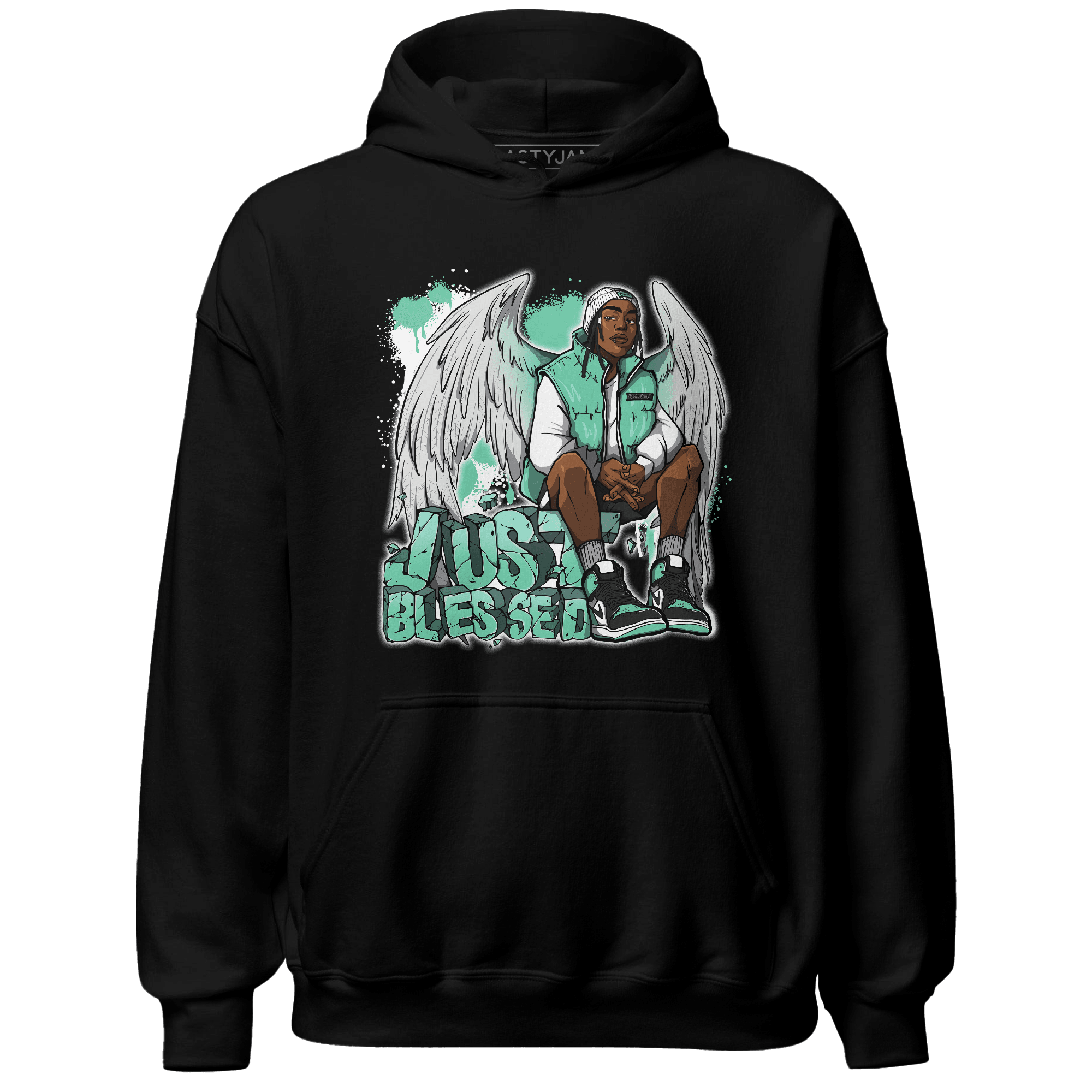 High OG Green Glow 1s Hoodie Match Just Blessed - NastyJamz
