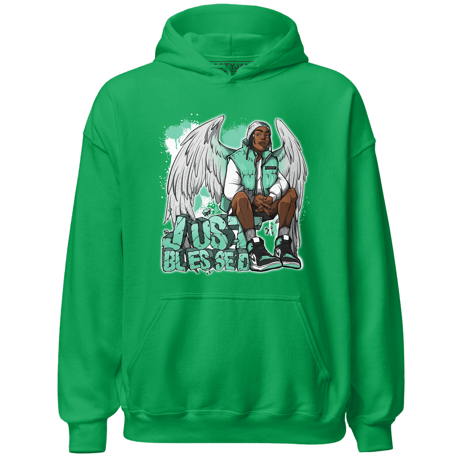 High OG Green Glow 1s Hoodie Match Just Blessed - NastyJamz