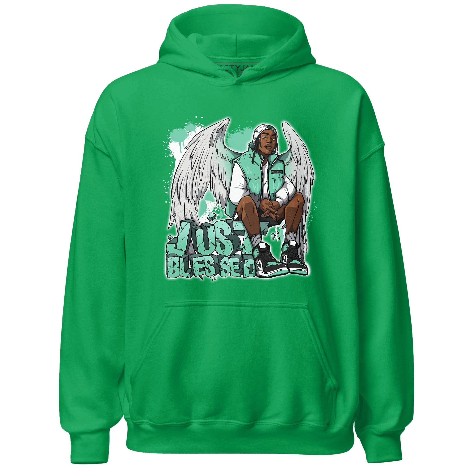 High OG Green Glow 1s Hoodie Match Just Blessed - NastyJamz