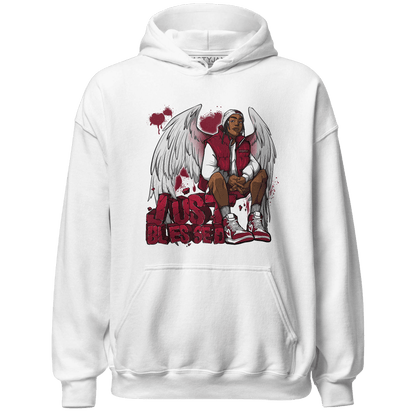 High White Team Red 1s Hoodie Match Just Blessed - NastyJamz