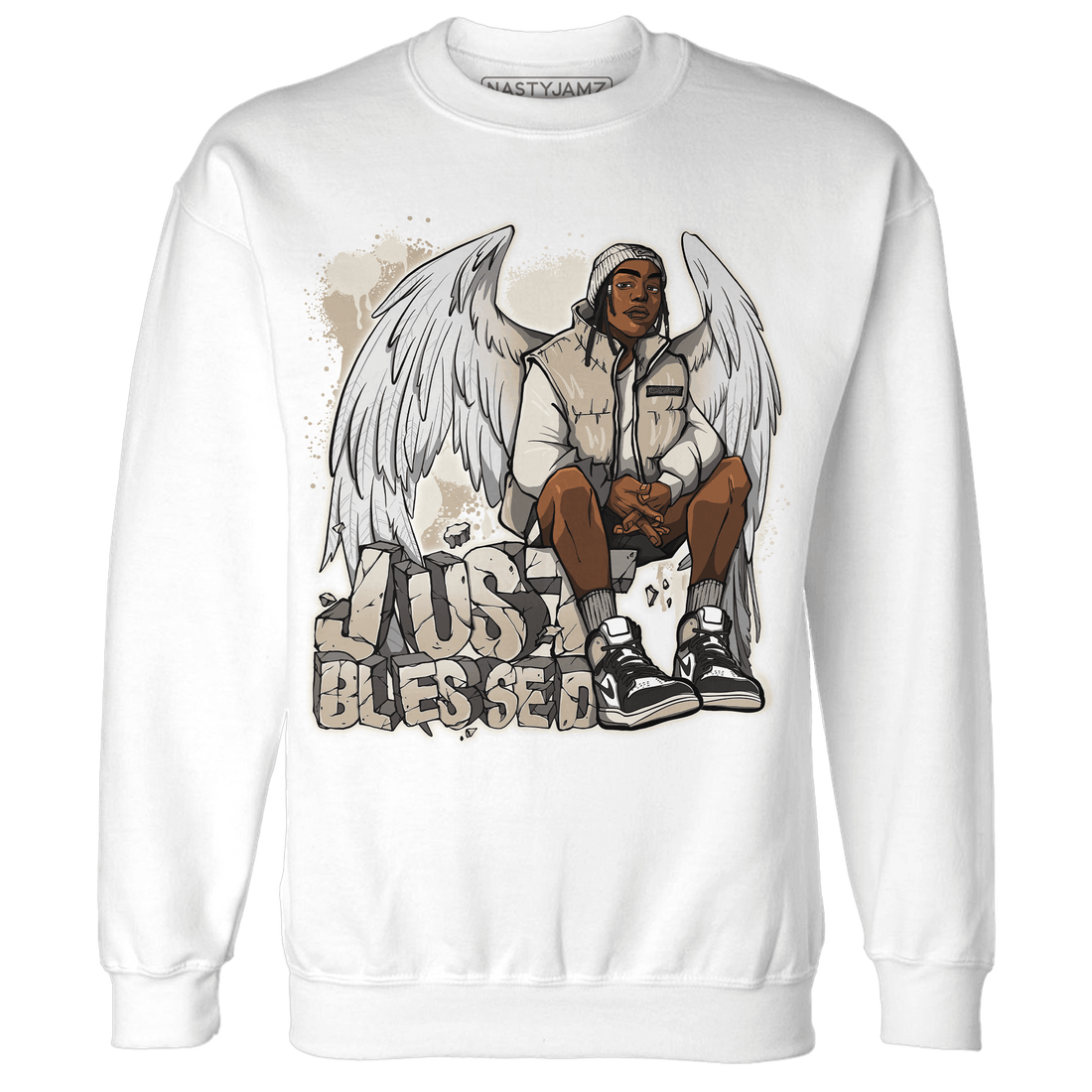 Latte 1s Sweatshirt Match Just Blessed - NastyJamz