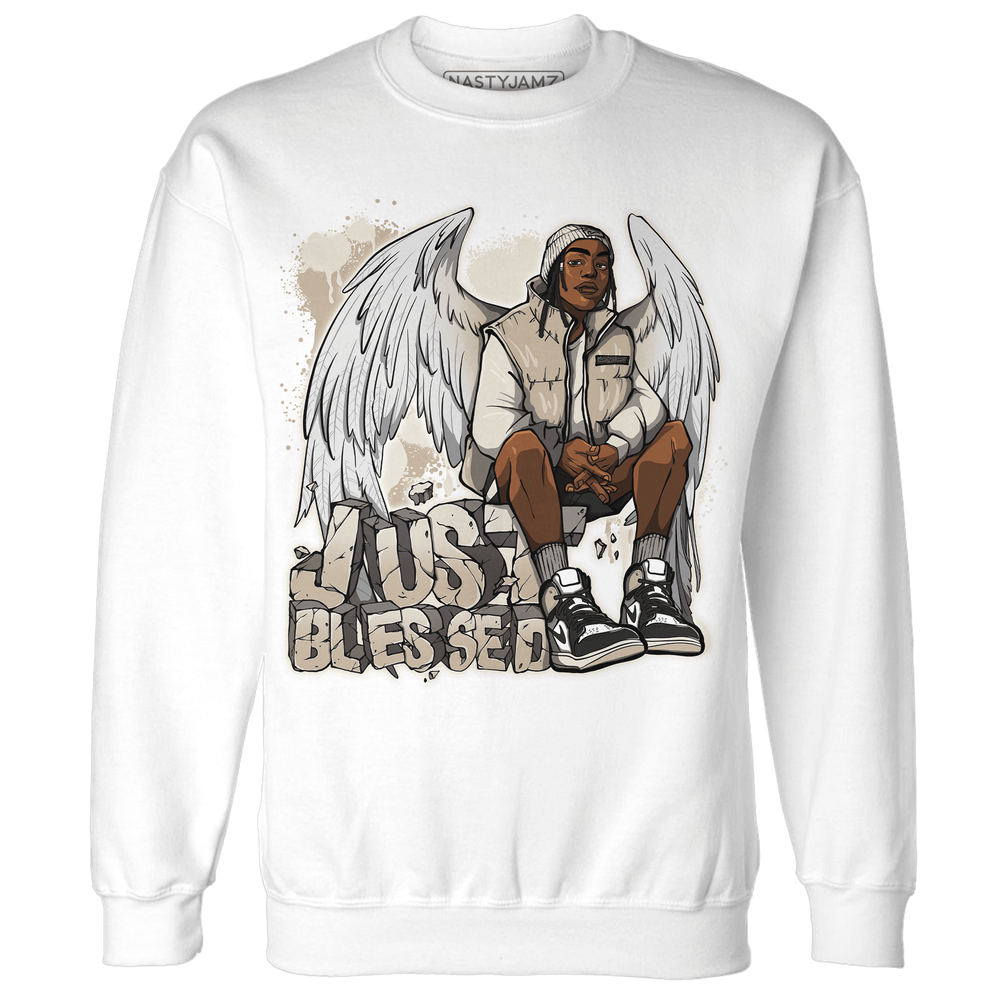 Latte 1s Sweatshirt Match Just Blessed - NastyJamz