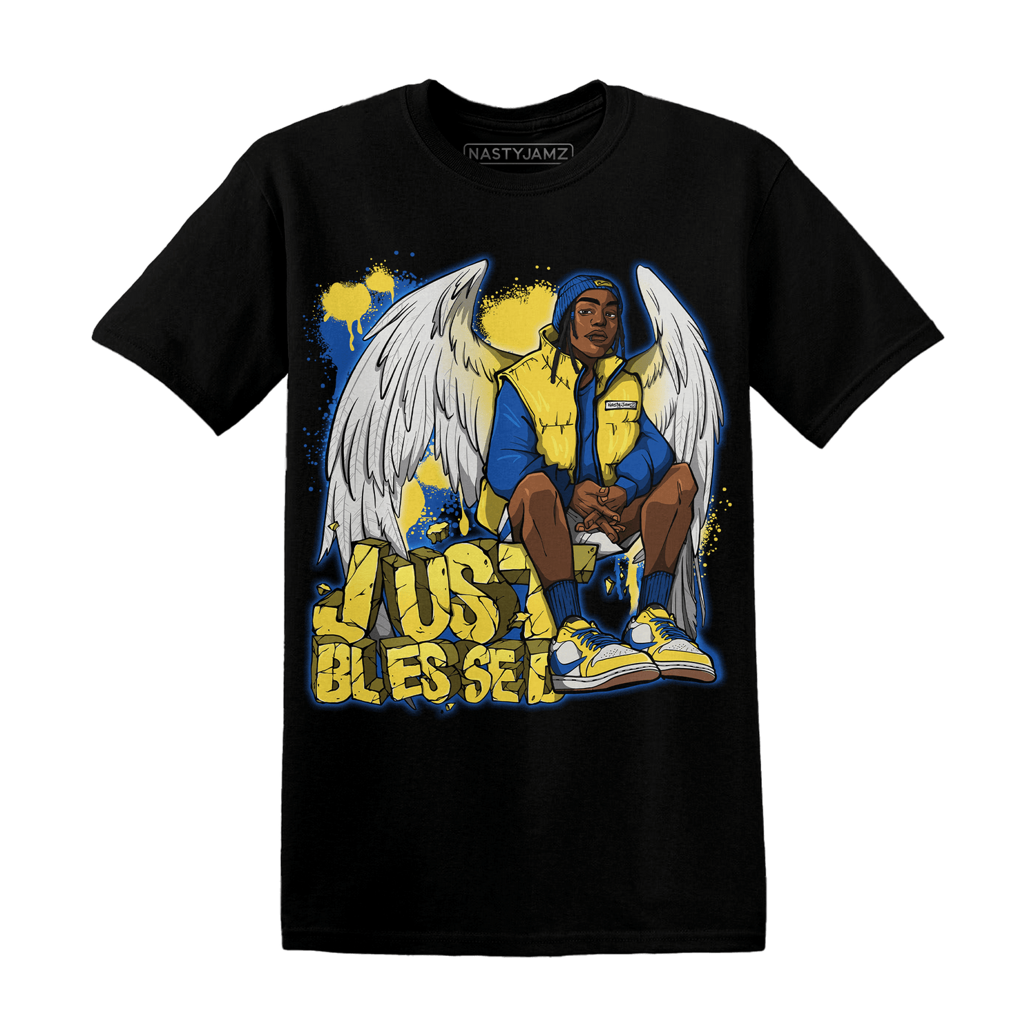 Low OG Canary TVSC 1s T Shirt Match Just Blessed - NastyJamz