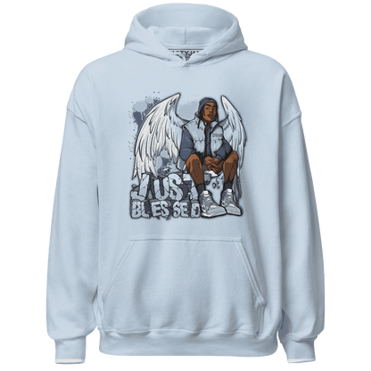 Mid Diffused Blue Grey 1s Hoodie Match Just Blessed - NastyJamz