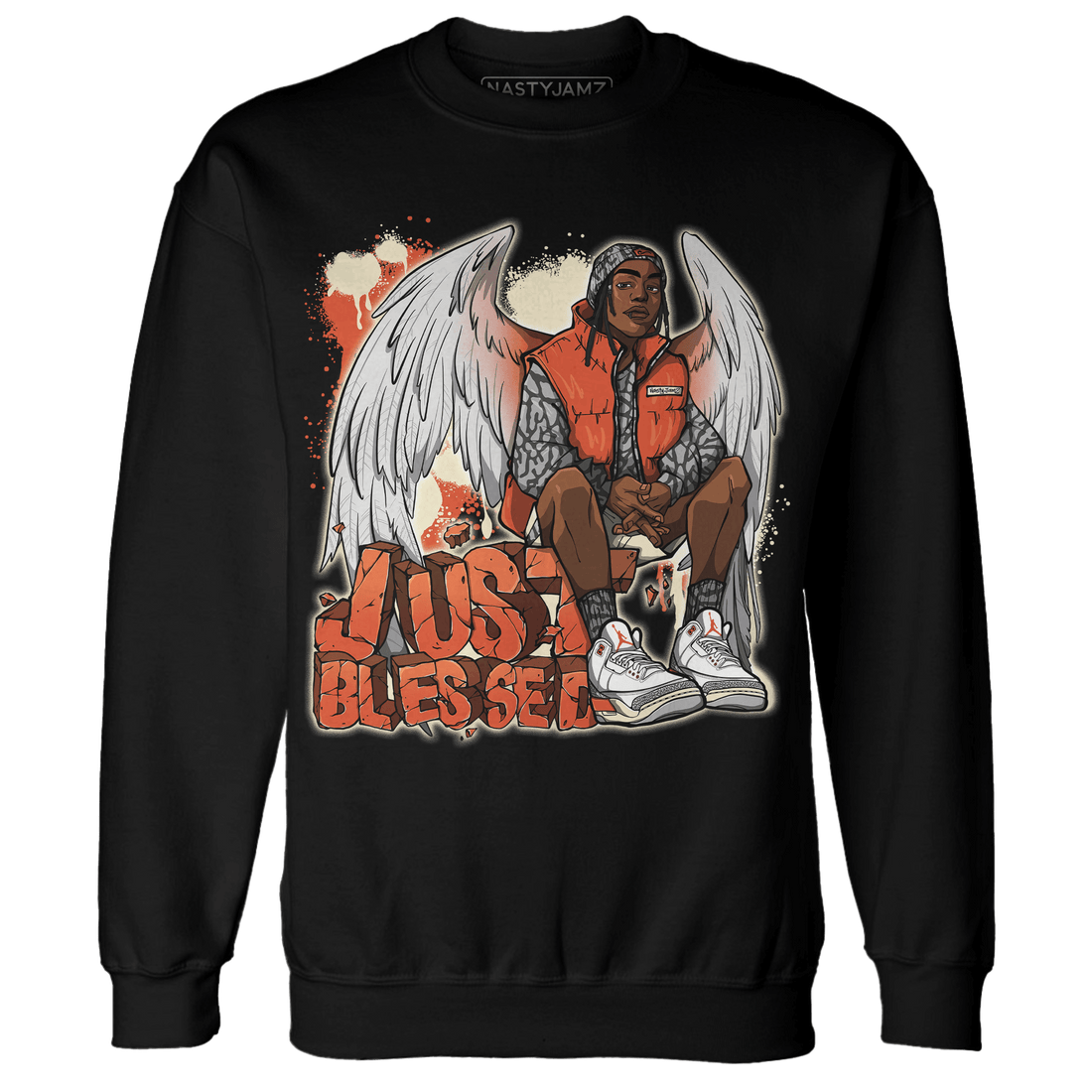 Georgia Peach 3s Sweatshirt Match Just Blessed - NastyJamz