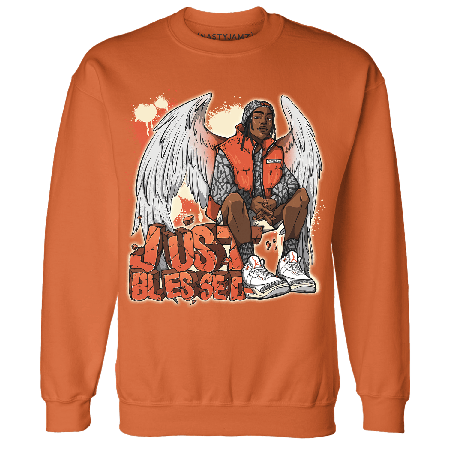 Georgia Peach 3s Sweatshirt Match Just Blessed - NastyJamz