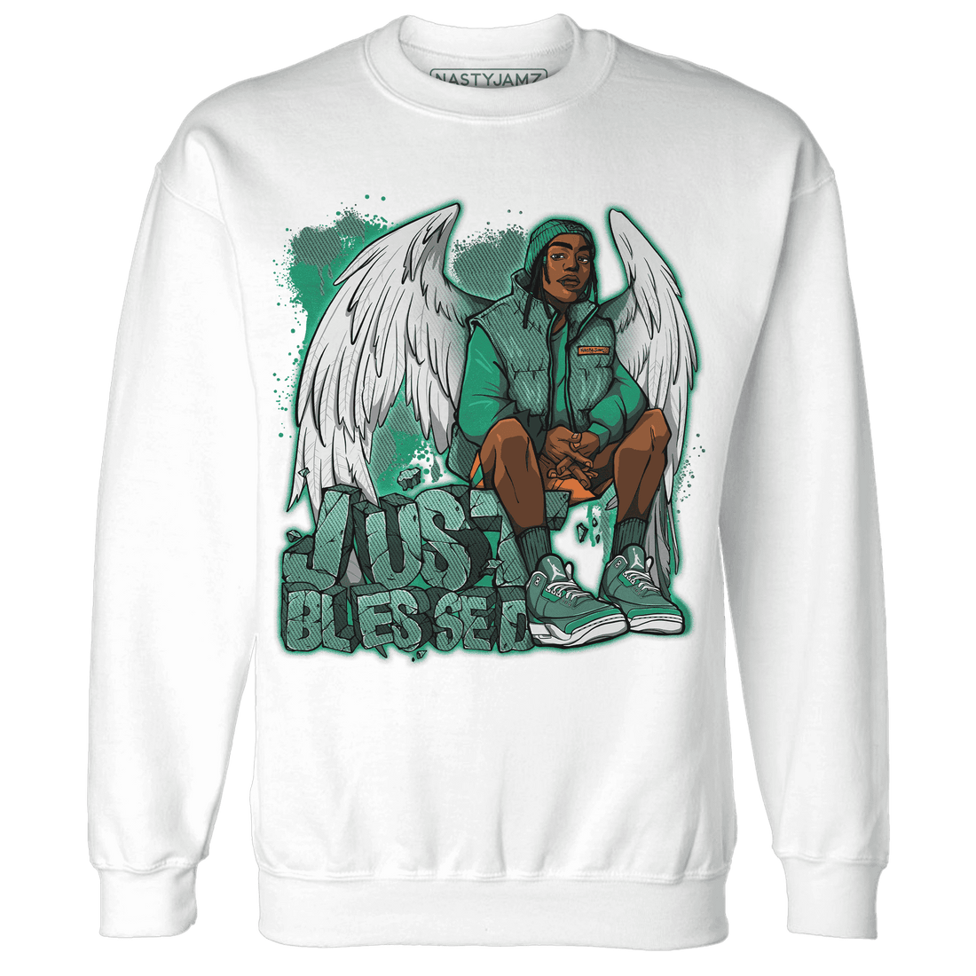 Nina CN Abney 3s Sweatshirt Match Just Blessed - NastyJamz
