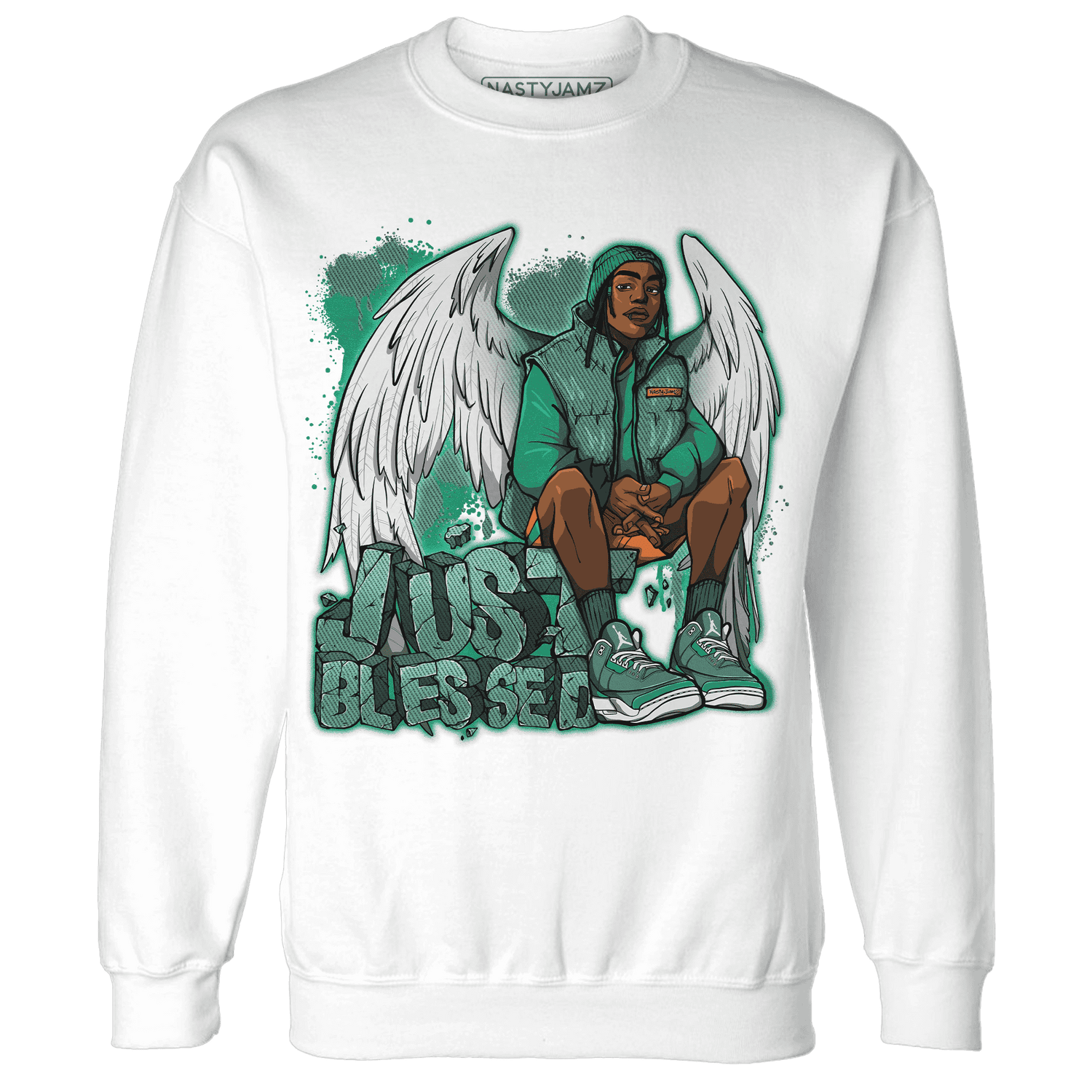 Nina CN Abney 3s Sweatshirt Match Just Blessed - NastyJamz