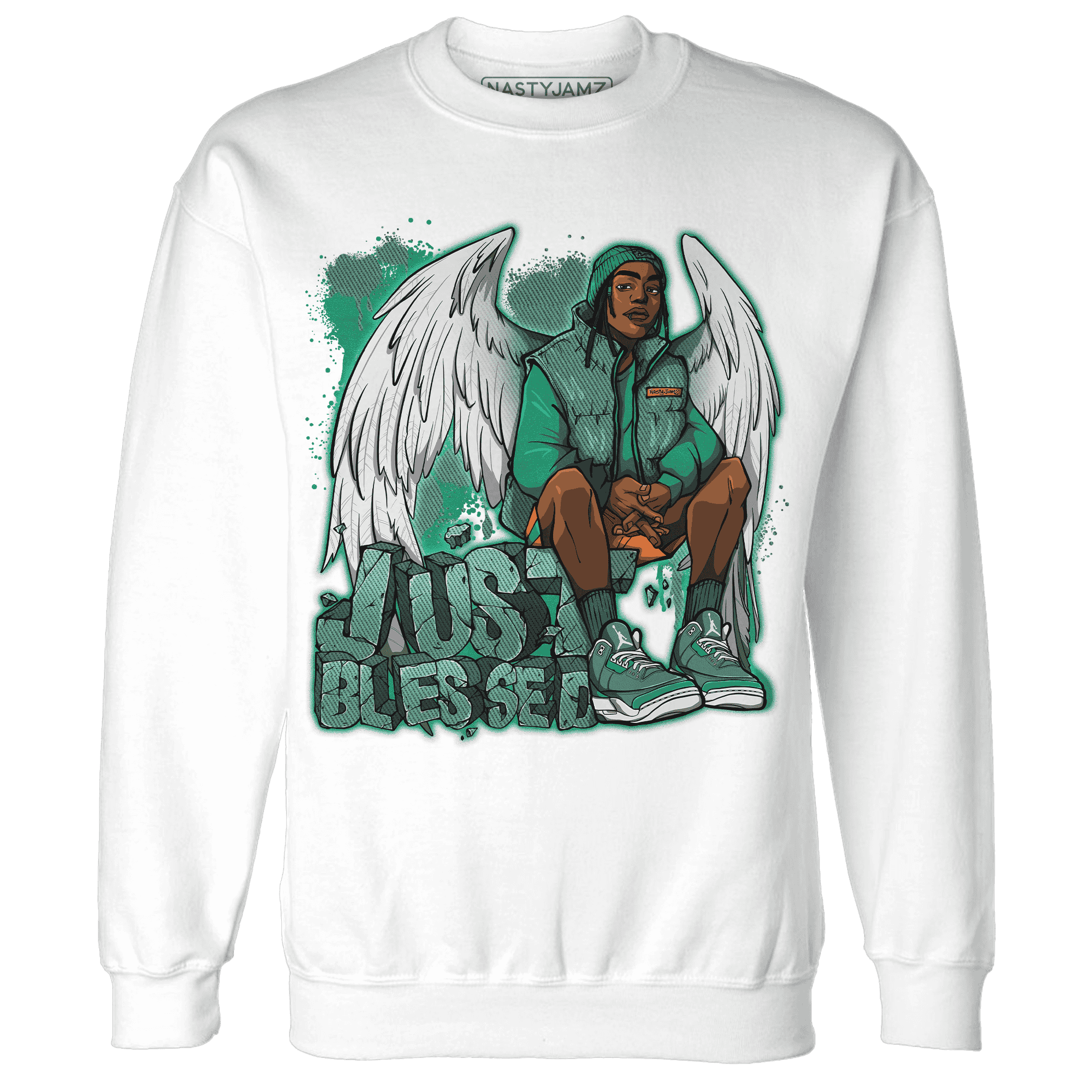 Nina CN Abney 3s Sweatshirt Match Just Blessed - NastyJamz