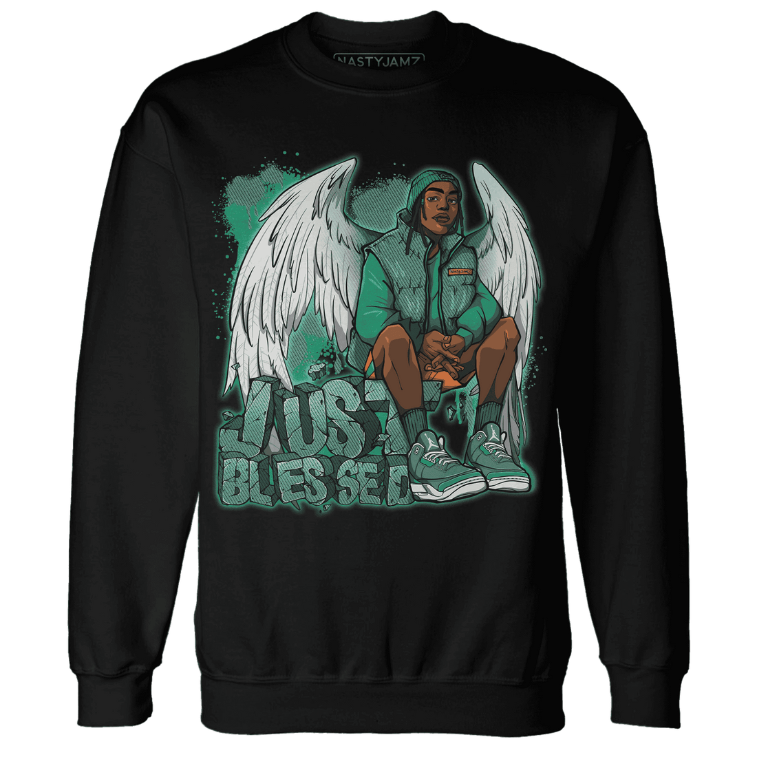 Nina CN Abney 3s Sweatshirt Match Just Blessed - NastyJamz