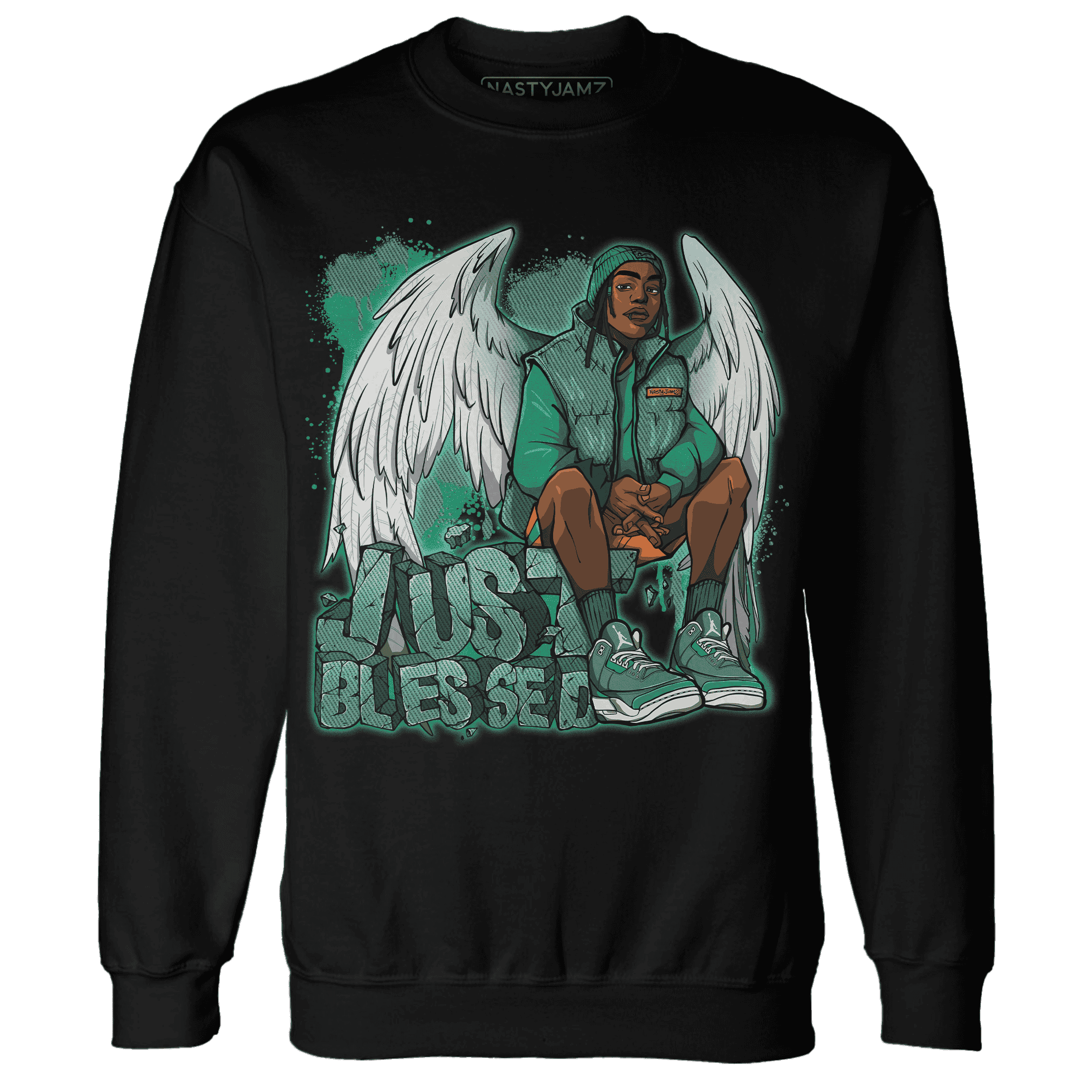 Nina CN Abney 3s Sweatshirt Match Just Blessed - NastyJamz
