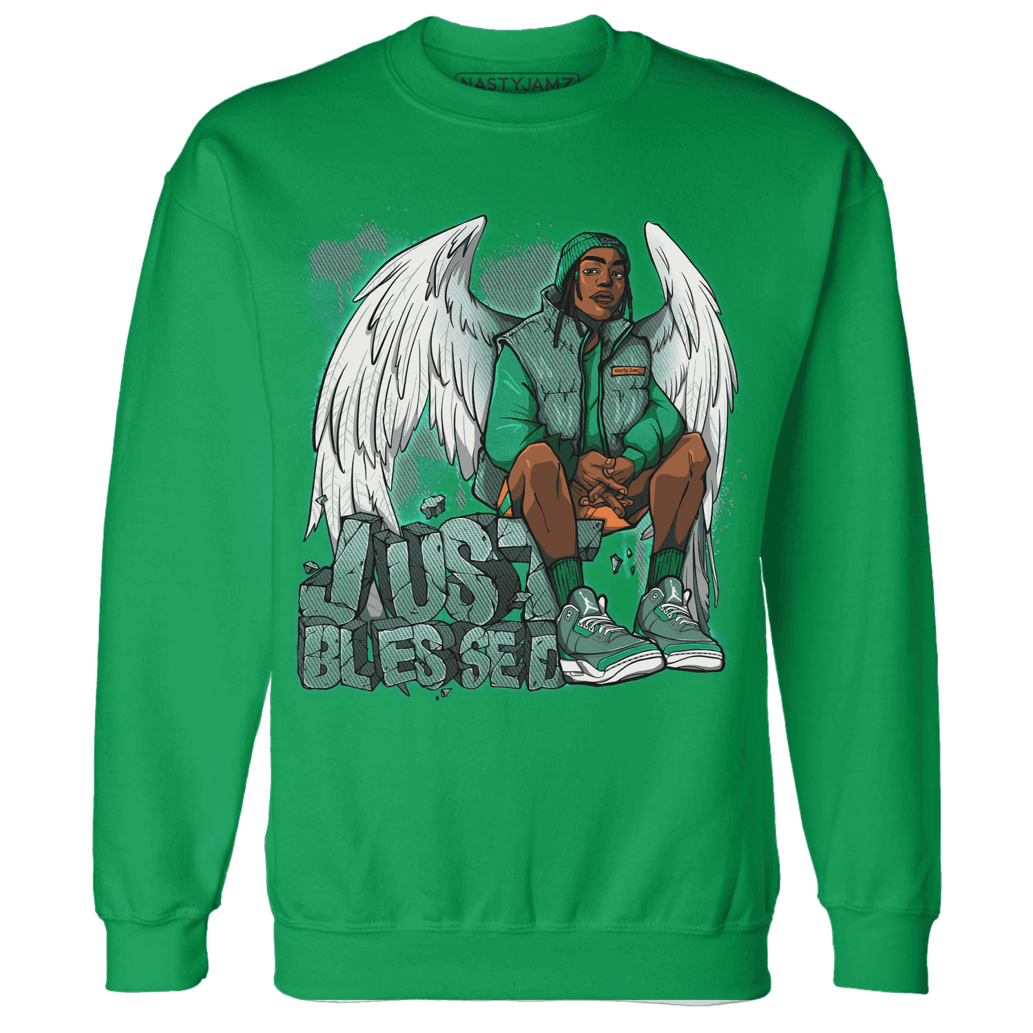 Nina CN Abney 3s Sweatshirt Match Just Blessed - NastyJamz