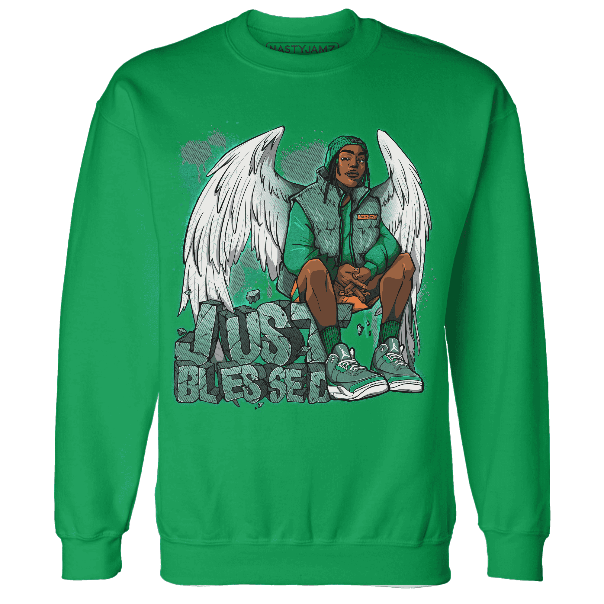 Nina CN Abney 3s Sweatshirt Match Just Blessed - NastyJamz