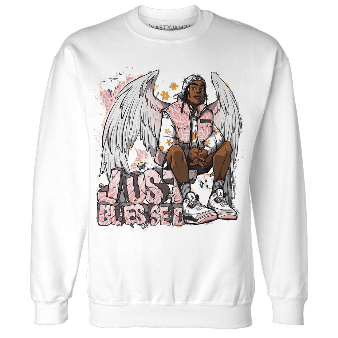 Red Stardust 3s Sweatshirt Match Just Blessed - NastyJamz