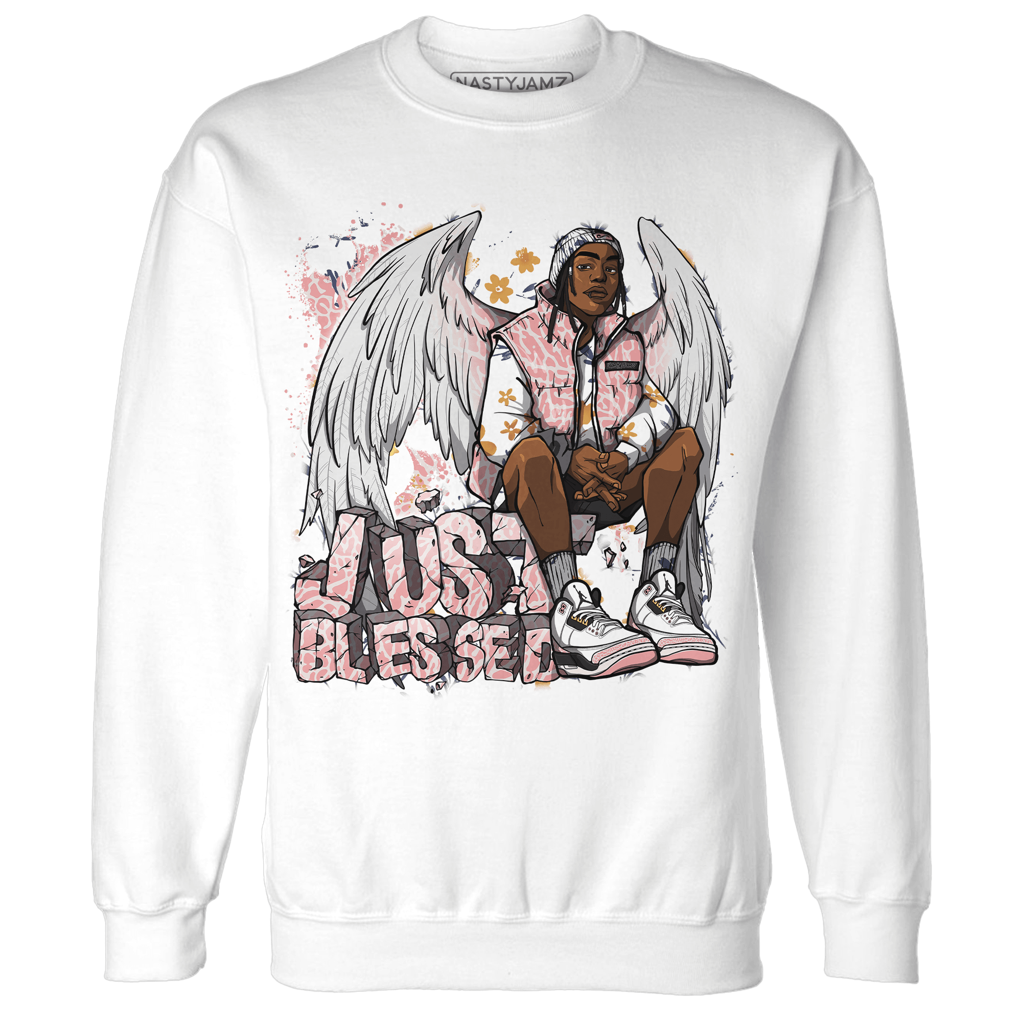 Red Stardust 3s Sweatshirt Match Just Blessed - NastyJamz