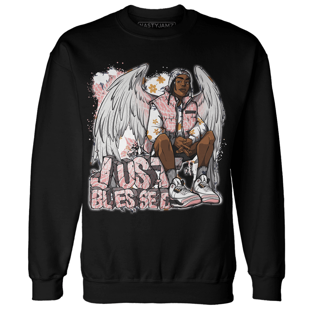 Red Stardust 3s Sweatshirt Match Just Blessed - NastyJamz