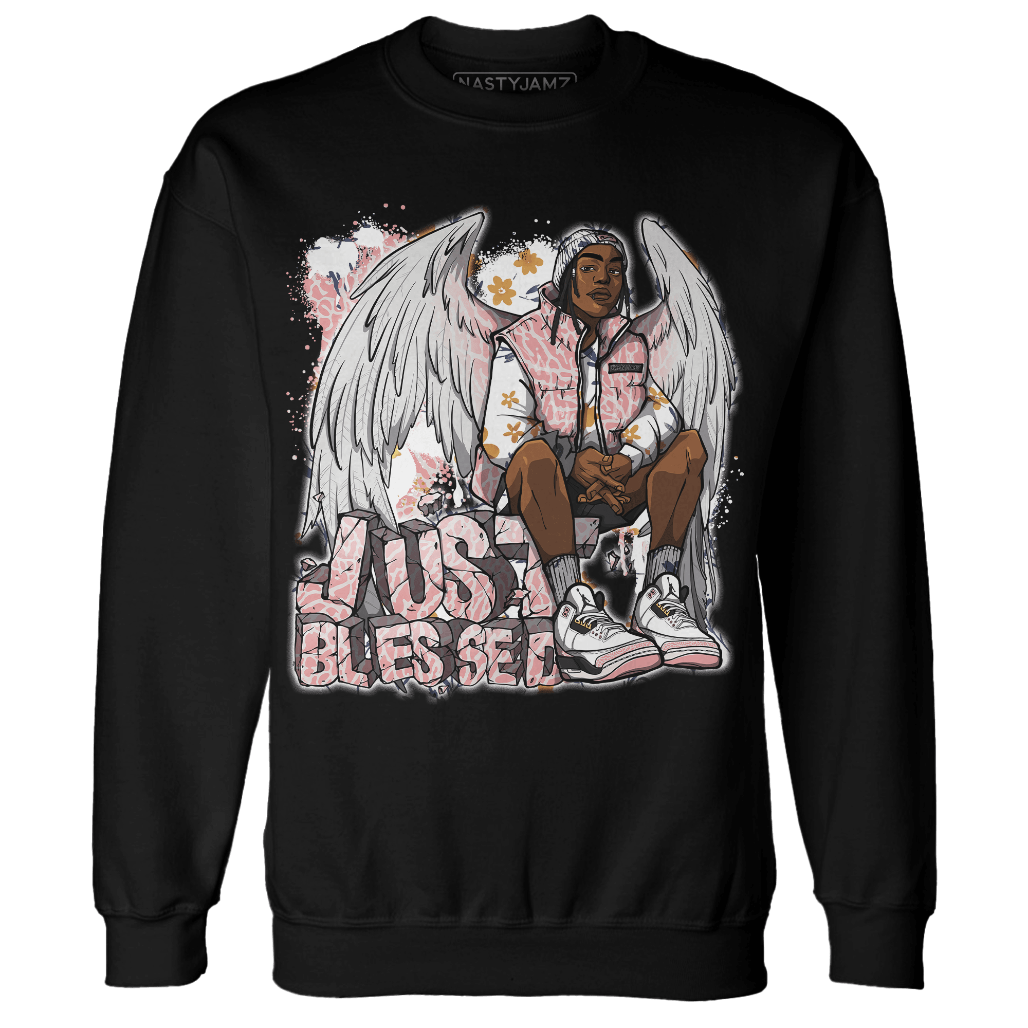 Red Stardust 3s Sweatshirt Match Just Blessed - NastyJamz