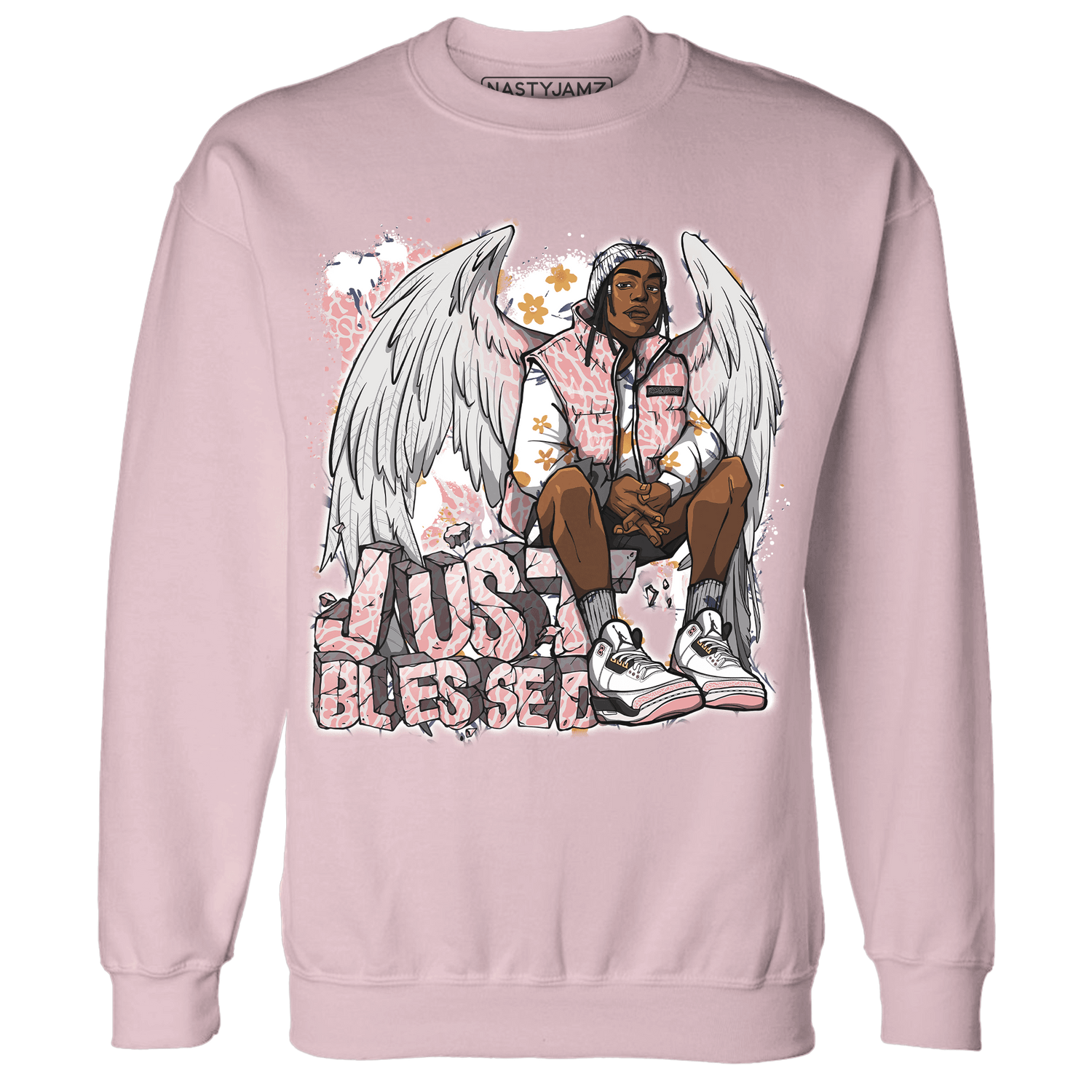 Red Stardust 3s Sweatshirt Match Just Blessed - NastyJamz