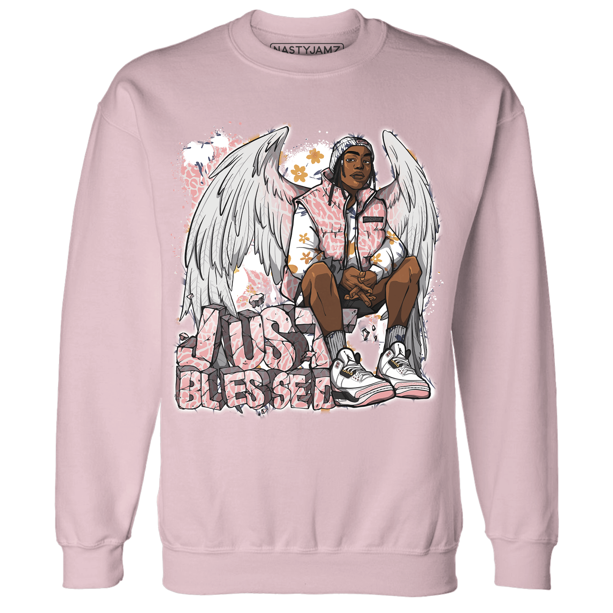 Red Stardust 3s Sweatshirt Match Just Blessed - NastyJamz