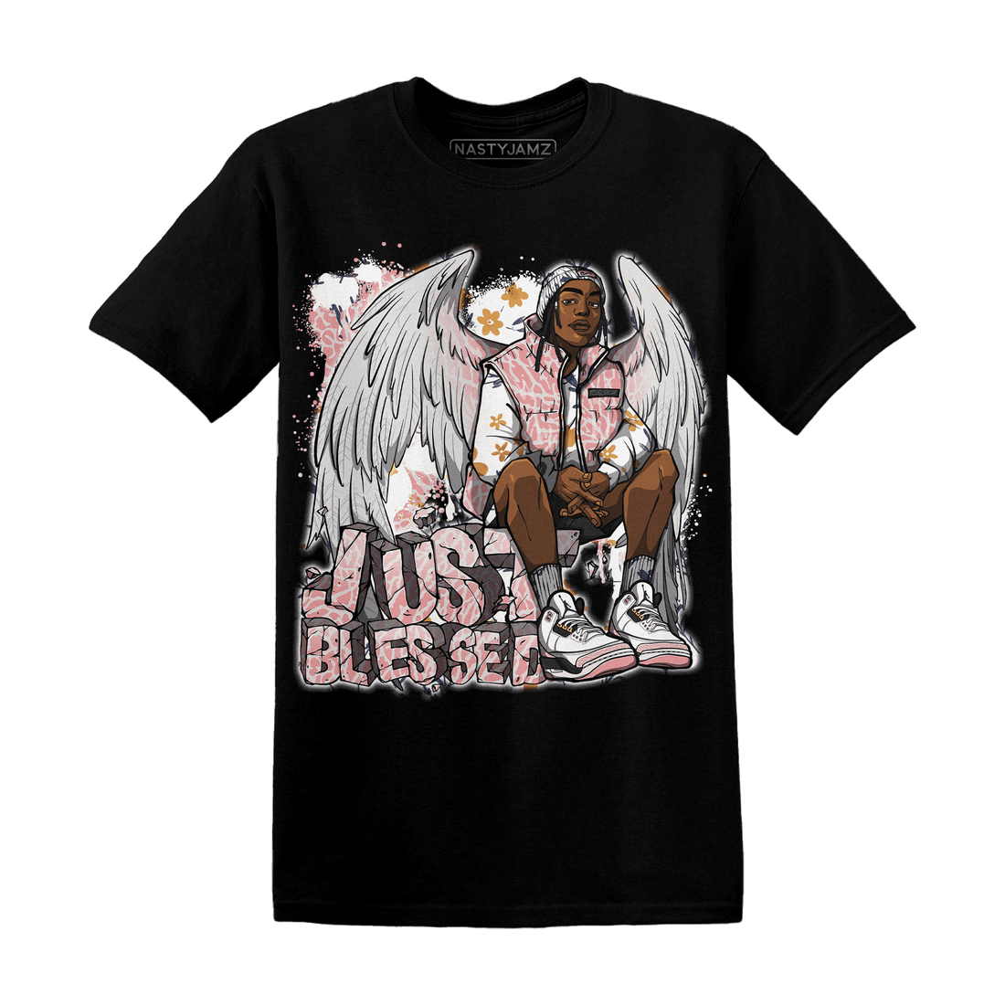 Red Stardust 3s T Shirt Match Just Blessed - NastyJamz