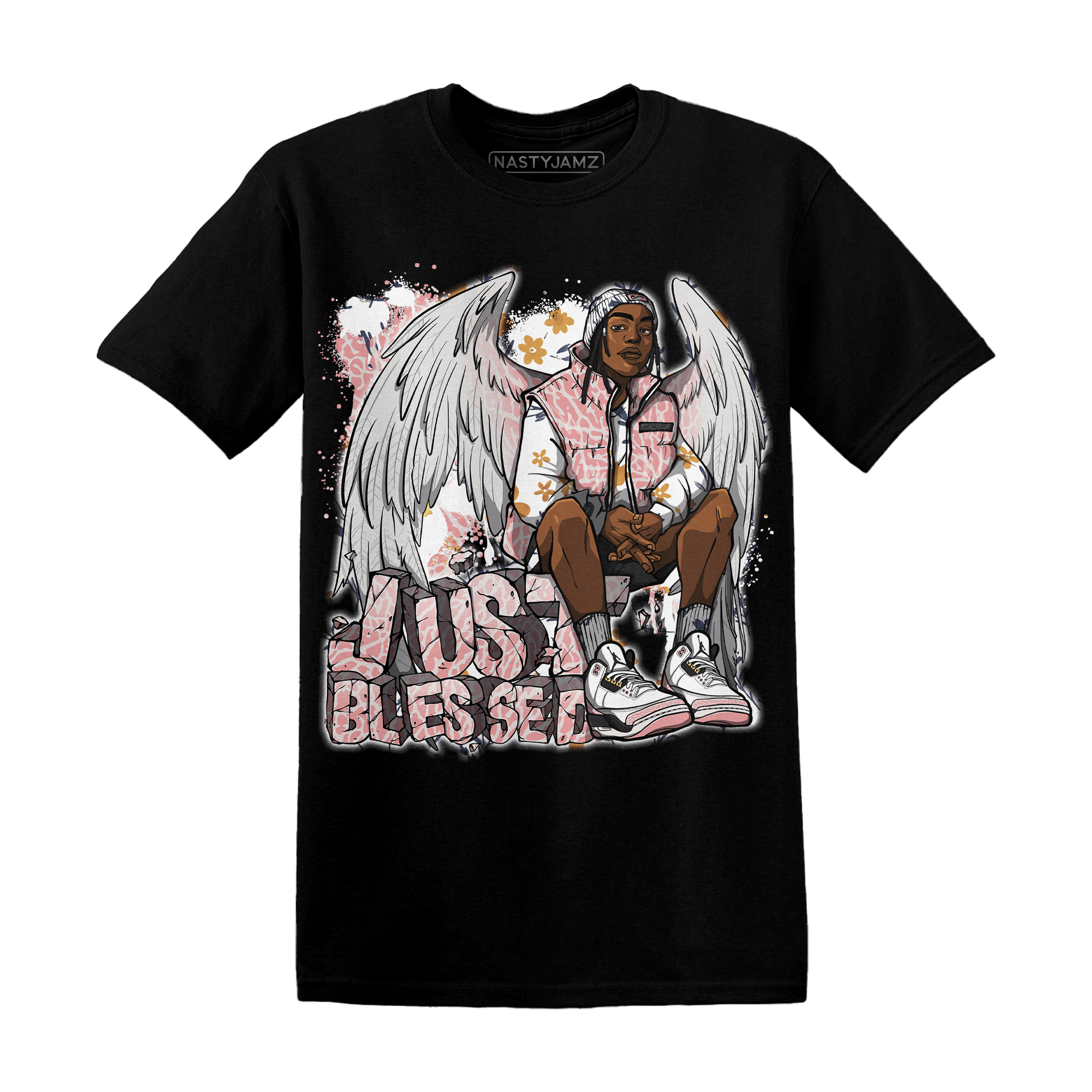 Red Stardust 3s T Shirt Match Just Blessed - NastyJamz
