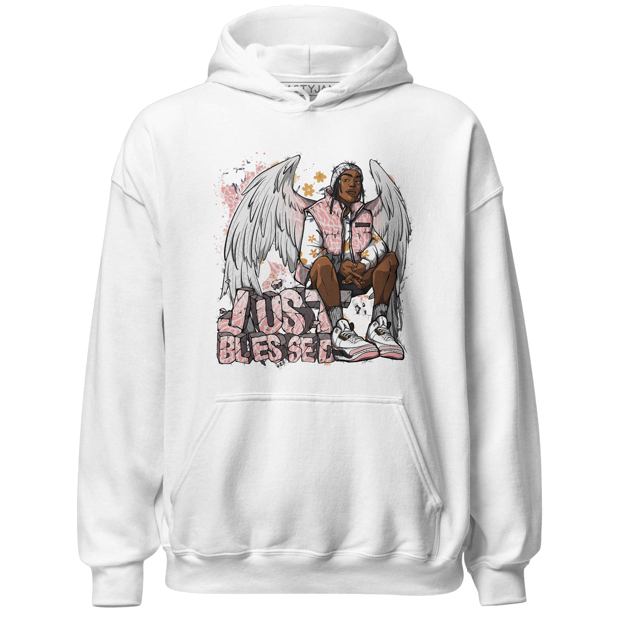 Red Stardust 3s Hoodie Match Just Blessed - NastyJamz