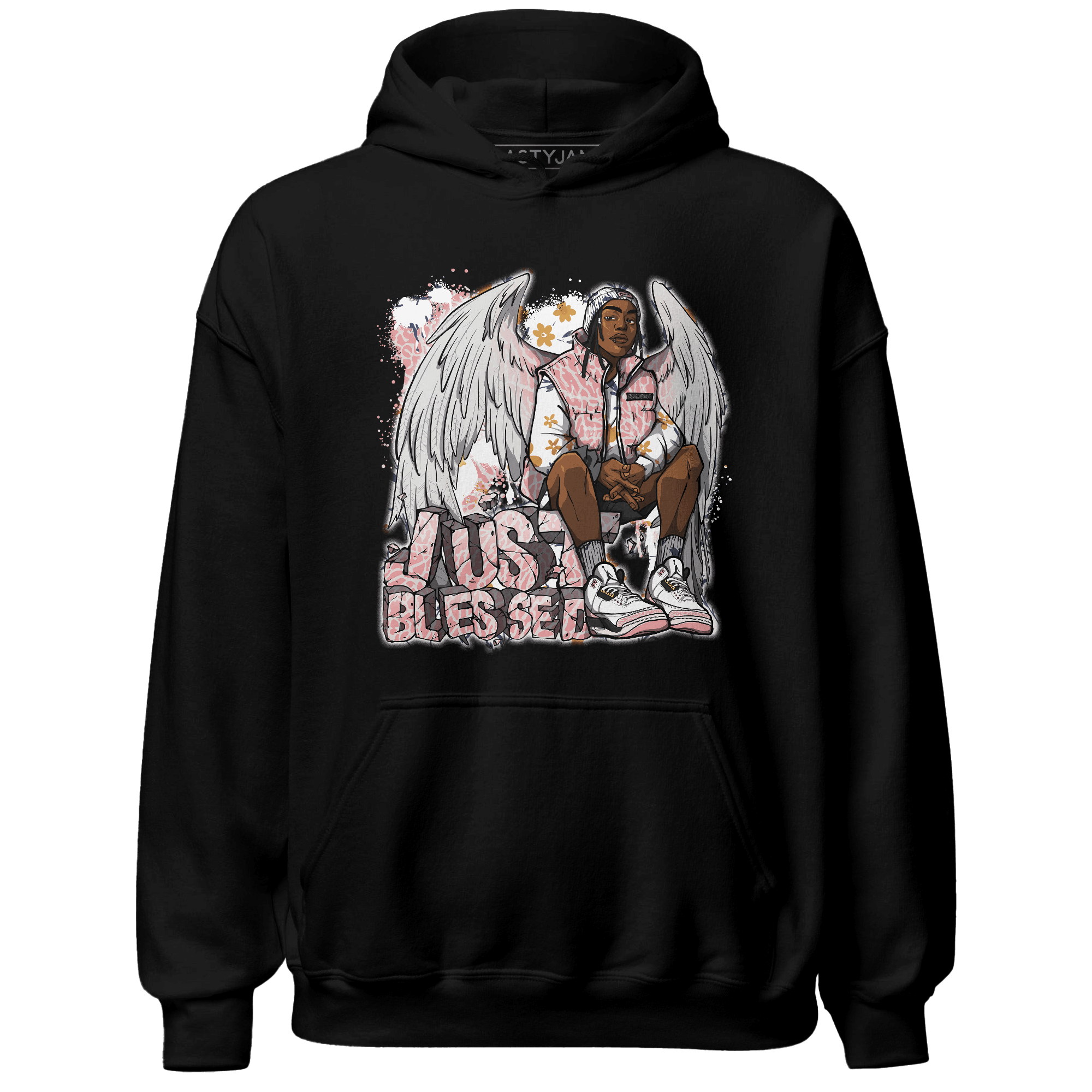 Red Stardust 3s Hoodie Match Just Blessed - NastyJamz