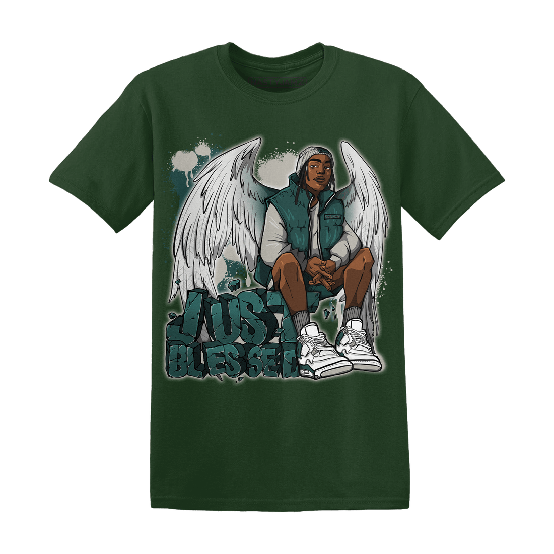 Oxidized Green 4s T Shirt Match Just Blessed - NastyJamz