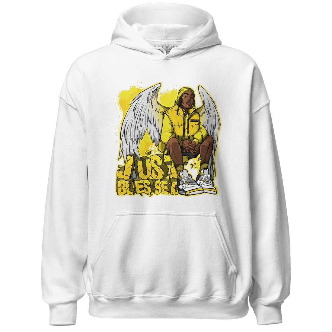 Vivid Sulfur 4s Hoodie Match Just Blessed - NastyJamz