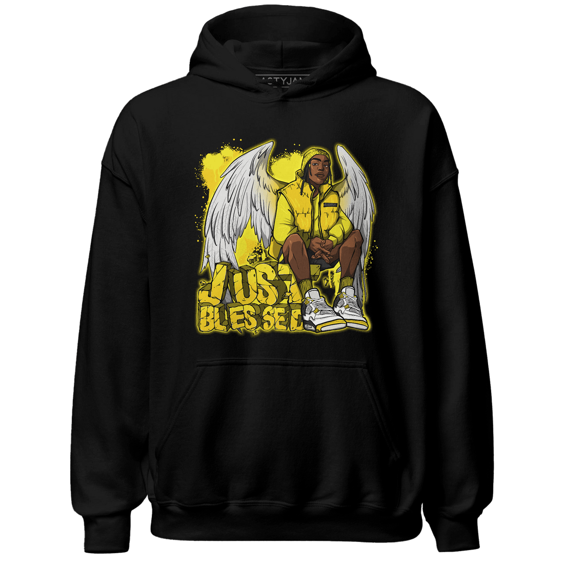 Vivid Sulfur 4s Hoodie Match Just Blessed - NastyJamz