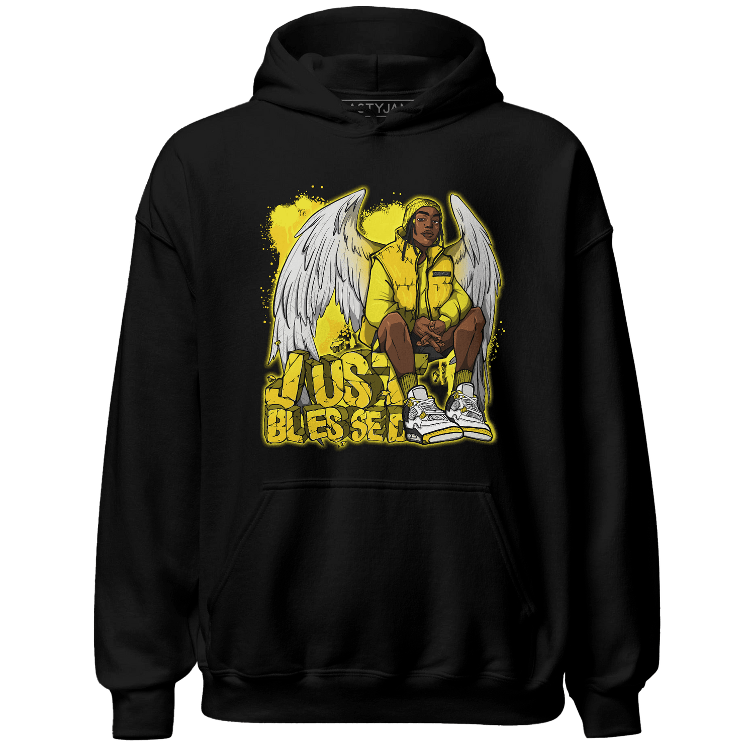Vivid Sulfur 4s Hoodie Match Just Blessed - NastyJamz