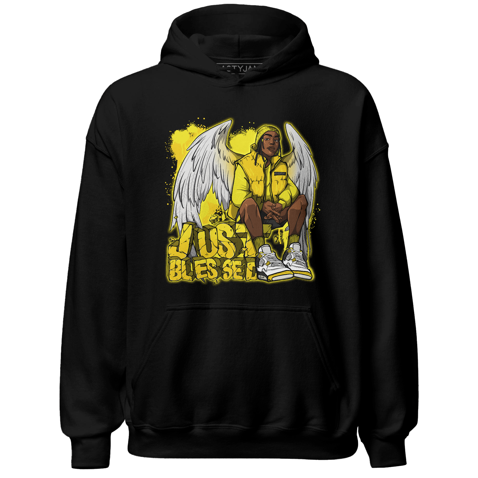 Vivid Sulfur 4s Hoodie Match Just Blessed - NastyJamz