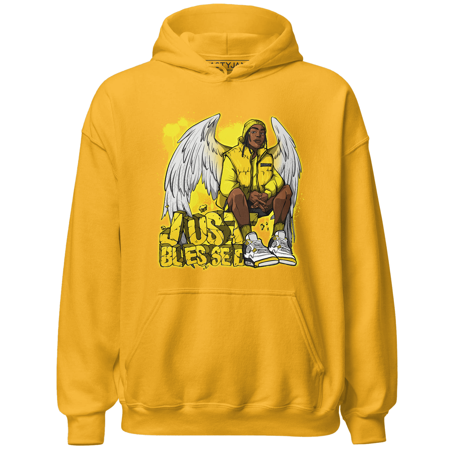 Vivid Sulfur 4s Hoodie Match Just Blessed - NastyJamz