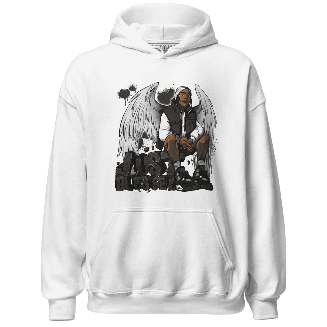 White-Thunder-4s-Hoodie-Match-Just-Blessed