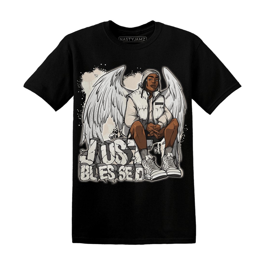 SE Sail 5s T Shirt Match Just Blessed - NastyJamz