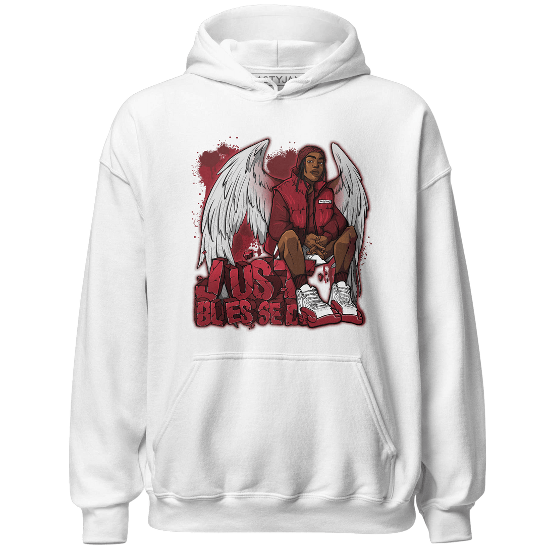 Cherry 12s Hoodie Match Just Blessed - NastyJamz