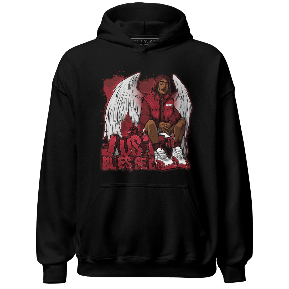 Cherry 12s Hoodie Match Just Blessed - NastyJamz