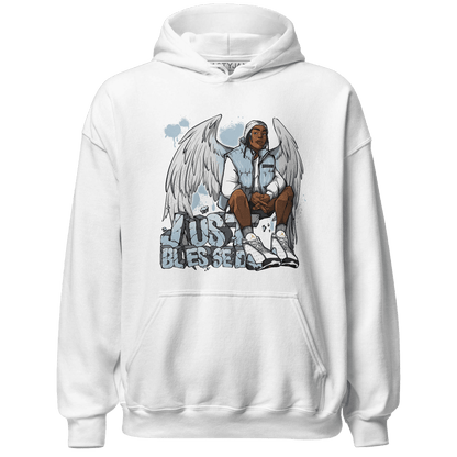 Blue Grey 13s Hoodie Match Just Blessed - NastyJamz